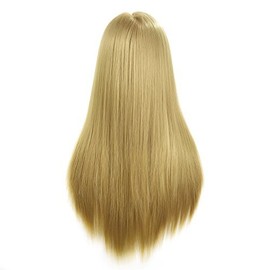 Mannequin Hairdressing Training Head, 68.5 cm, with Synthetic Hair and Table Clamp