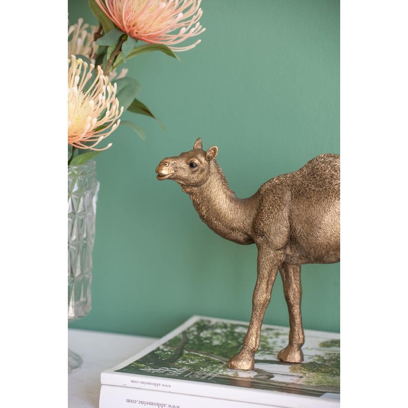 A&B Home Camel Statue Accent, Coppery Finish