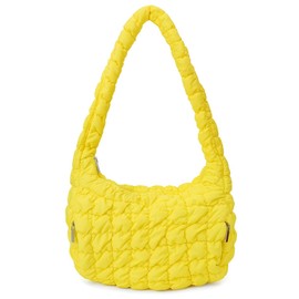 Women Quilted Tote Bag Large Capacity Crossbody Puffer Lightweight Padding Shoulder Bag Hobo Satchel Handbag Zip Purse