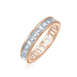 AAA Cubic Zirconia Jewellery Multicoloured Simulated Gemstone Channel Set Rectangle Emerald Cut Baguette CZ Eternity Ring Anniversary Wedding Band for Women .925 Sterling Silver 4 mm Stackable Rings