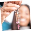 BESPORTBLE 2pcs Heart Cross Metal Keyring Cute Phone Chain Keychain