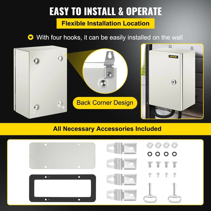 NEMA 12 8 6 Steel Enclosure NEMA 4X Waterproof Dustproof