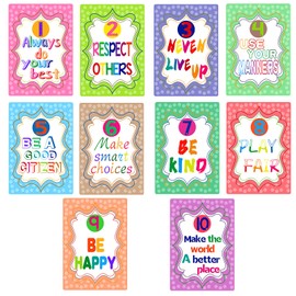 10 pcs Wall Quote Be Awesome Bulletin Board Idea Set, for Classroom Culture Posters-Motivational for Everyone. Cute Bulletin Board for Primary, Junior high school, high school Classroom Wall Décor