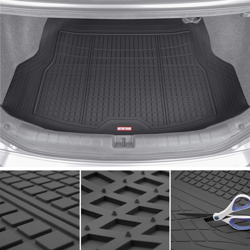 Motor Trend FlexTough Black Floor Mats for Cars & Cargo