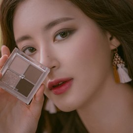 rom&nd romand Better Than Eyes, 6 Colours, Basics Eyeshadow Palette, Velvety Texture, Long-Lasting Make-Up, Galaxy Pearl Glitter, MLBB, MEBB, 6g/0.21oz No. M02 Dry Buckwheat Flower