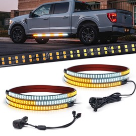 2-in-1  70 inch Emergency Truck Strobe Lights Strip Running Board LED Lights Bar