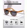 Kimorn Polarized Sunglasses Square Frame Horn Rimmed 80's Retor Glasses