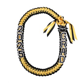 Erligo Graduation Leis 2025 Grad Handmade Ribbon Lei - Braided Necklace for High School College