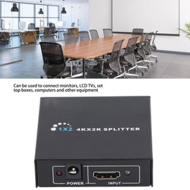 Bewinner HDMI Splitter 1 in 2 Out, 3840 x 2160 30FPS HDMI Extender, Dual HDMI Switch, HDMI Splitter Adapter for Monitors, LCD TVs, Computers (4K)