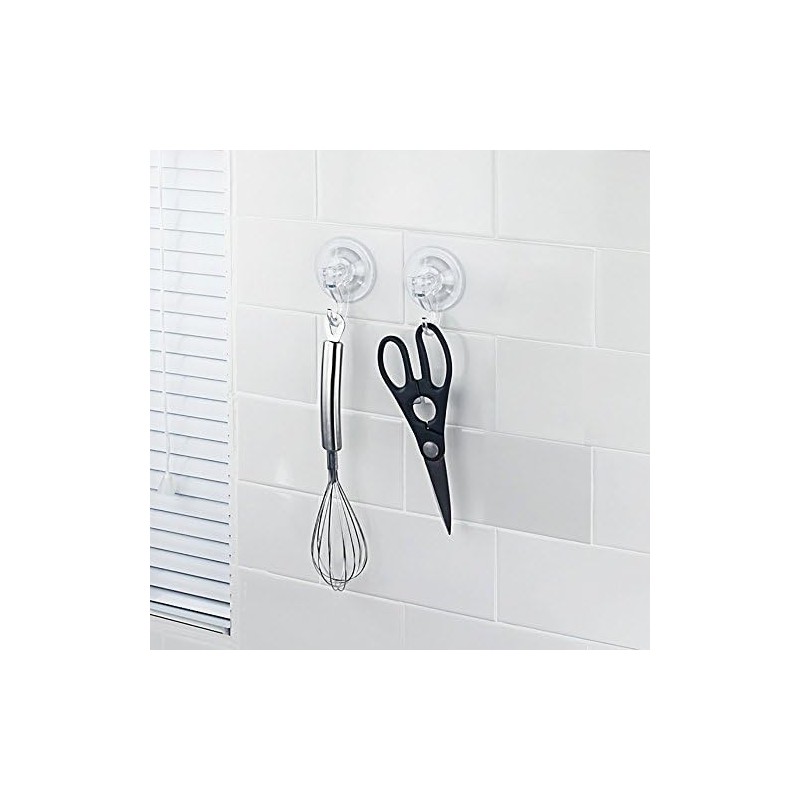 TRIXES 2PC Large Suction Cup with Plastic Hooks - Window