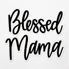 Decal Stickers of Blessed Mama Premium Indoor (No Waterproof) Vinyl Decal Stickers for Laptop Phone Accessory Helmet Car Window Mug Tuber Cup Door Wall Decoration ANDVER3g8956bBL