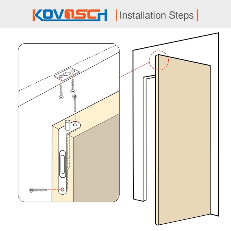 KOVOSCH 4 Pack Flush Bolt 6 Inch, Heavy Duty Flush