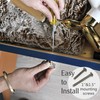 JEREVER 6 Pack Glass Crystal Knobs Brass Drawer Pull Cabinet