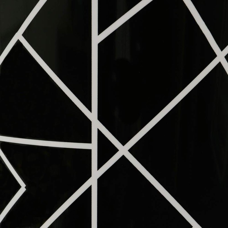 JVL Linear Black Waste Paper Bin, Set of 2