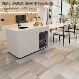ACCOR HOME Peel and Stick Floor Tile, 20-Pack 12 x 12 inch Vinyl Flooring, Real Wood Look Self-Adhesive Luxury Vinyl Tiles, Easy DIY for Kitchen, Bedroom and Living Room, Cover 20 Sq. Ft, Davos Pecan