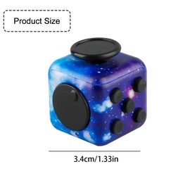 Thyonta Fidget Cube Toys Multi-functional Stress Relief Cube Anti-stress Anti-anxiety for Kids Children Teen Adult(Star Purple)