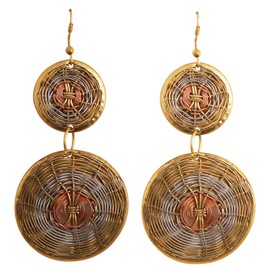 NEW! Touchstone Indian Bollywood Desire Finely Handcrafted Wire Concentric Pretty Look Designer Jewelry Earrings In Antique Gold Silver Copper Tones For Women