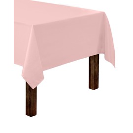 Gee Di Moda Rectangle Tablecloth - 60 x 126 Inch Pink Table Cloth for 8 Foot Rectangle Table - Heavy Duty Washable Fabric - for 8 Ft Buffet Table, Holiday Party, Dinner, Wedding & Baby Shower