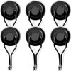 MIKEDE 110 LBS Black Magnetic Hooks, 6 Pack Swivel Swing
