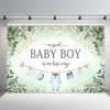 MEHOFOND Boy Baby Shower Backdrop A Sweet Baby Boy is