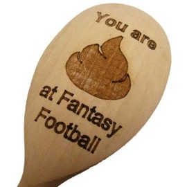 Fantasy Football Wooden Spoon Loser Last Booby Prize Worst Player Novelty Fantasy Footie Footy FF Joke Wood Kitchen Cooking Baking Gift Present