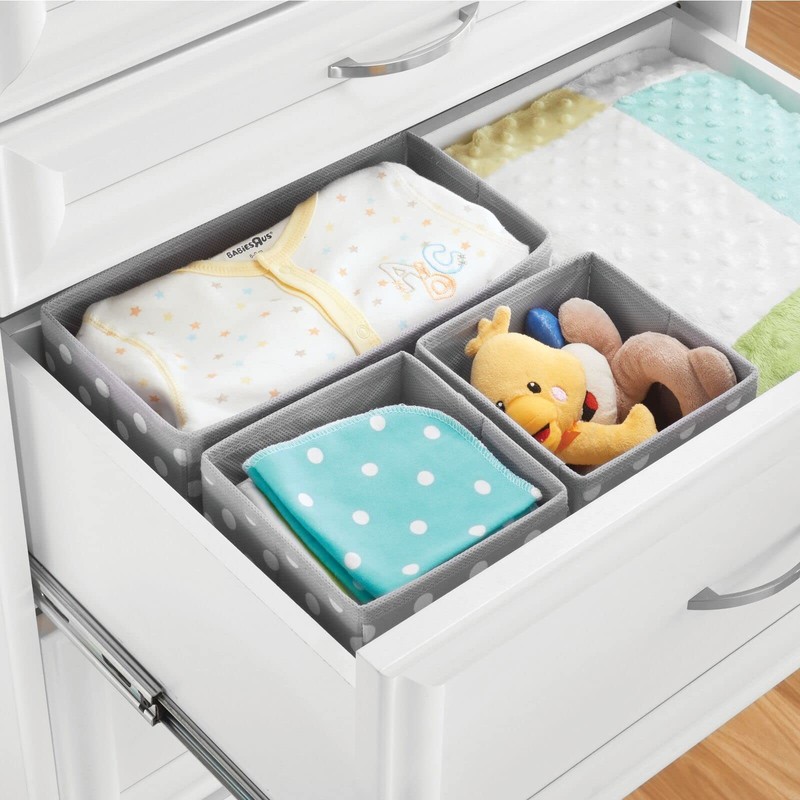 mDesign Fabric Storage Boxes – Fabric Box in Two Sizes