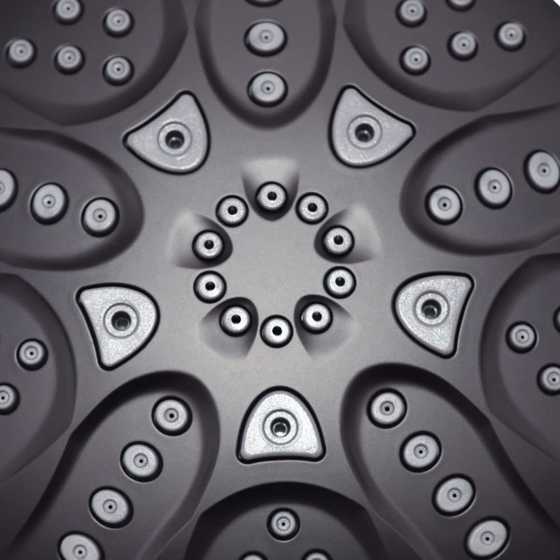 Westbrass HS6700-62 5" Round Thin 6-Function Adjustable Spray Hand Shower,