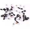 100 Pcs Black Durable Quail Leg Bands, Splay Leg Bands