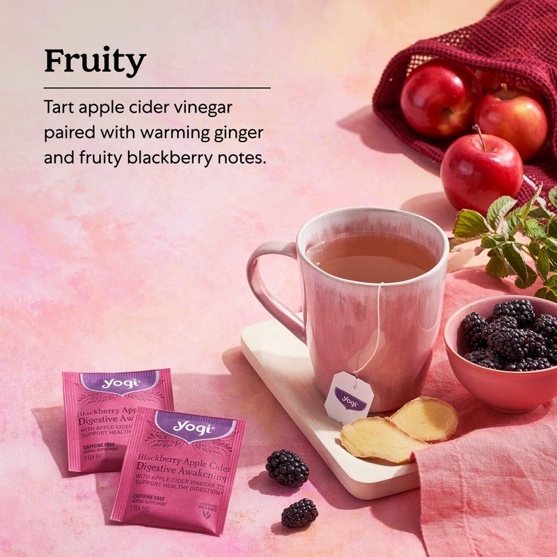 Yogi Tea Blackberry Apple Cider Digestive Awakening Tea - 16