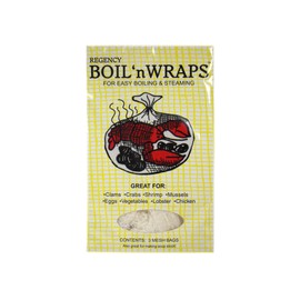 Regency Wraps Boil 'n' Wraps Steamer Bags for Safe and Easy Cooking of Shellfish, Crabs, Clams, Vegetables and more, Natural, 24”, Pack of 3