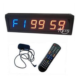 AZOOU Internal Training Timer Gym Boxing Tabata Stopwatch Led Wall Clock for Fitness W/Remote Control