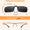 Moorstdel Polarized Flip Up Sunglasses with Clip Rimless Myopia UV400
