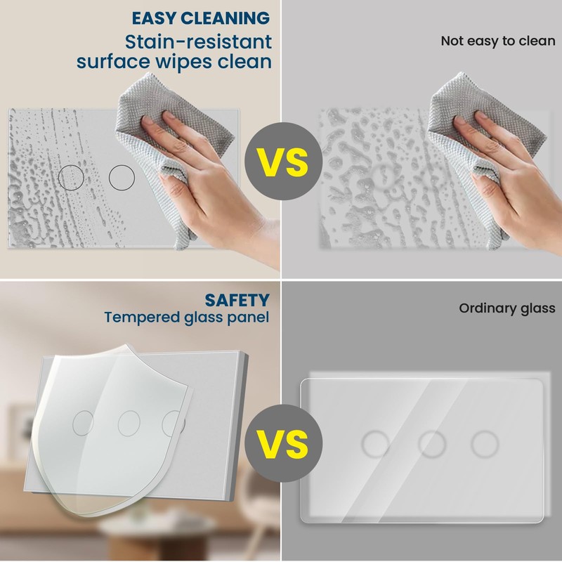 LOUYSGEN Smart Switch for Light 3 Way Need Neutral Wire,FCC