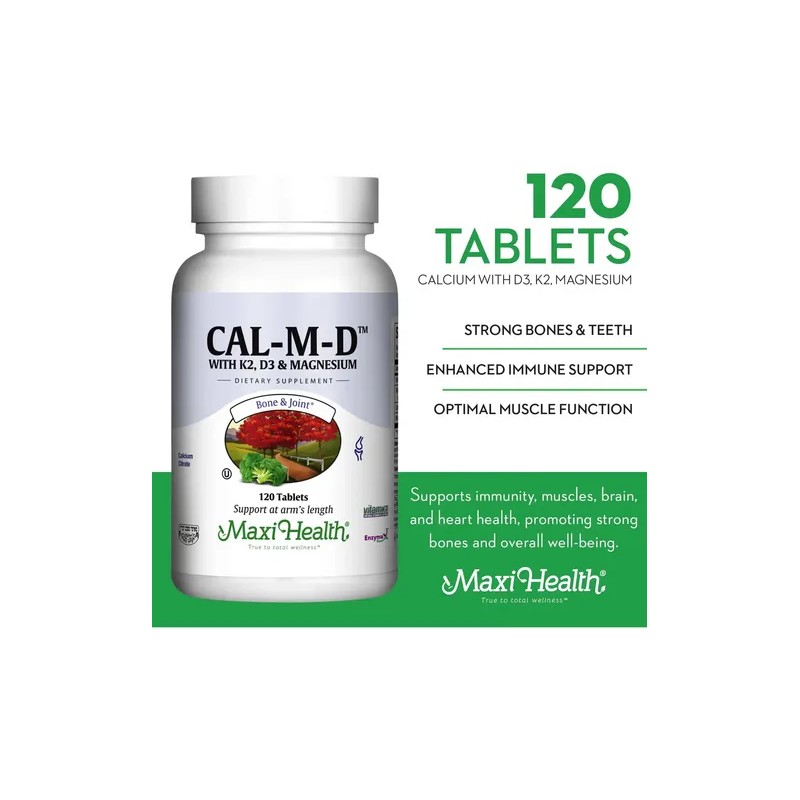 Suplemento de Calcio 4 en 1 Maxi Health con Magnesio,