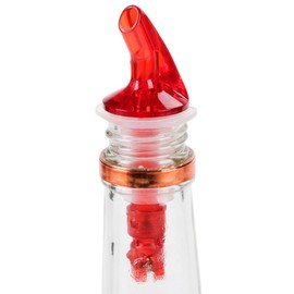 Bartender Gear™ Measured Pour Spouts for most Half Gallon & 1.75 Liter Bottle Pourer - Auto-Measuring 1.25 oz (37 ml) 1-1/4 oz Shot Chamber, Cork diameter is 27mm, 6-pack, MPS-125-53