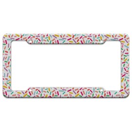 GRAPHICS & MORE Colorful Confetti Sprinkles License Plate Tag Frame
