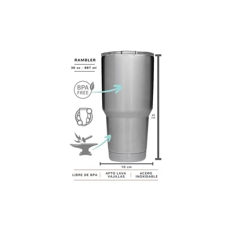 Total Supplier Termo Vaso Termico Acero Inoxidable Varios Colores