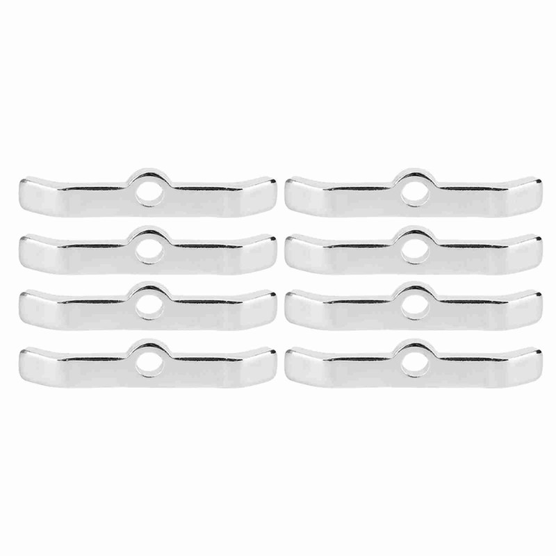 8pcs Chrome Valve Cover Hold-Down Tabs Spreader Bars Fit for