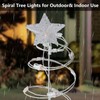 4 Packs Outdoor Spiral Lighted Christmas Trees, Warm White Spiral