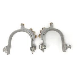 AJ Tack Men's Horizontal Brass Rowels Bumper Spurs