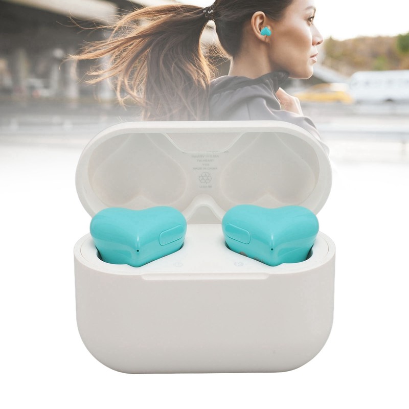 Heart Shaped Earbuds Cute Wireless Bluetooth5.3 Headphones Lightweight Noise Reduction