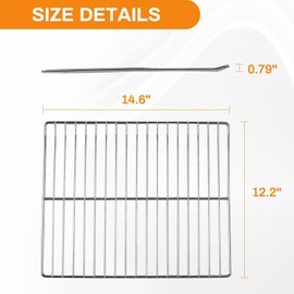 Cooking Grates Replacement Parts for Masterbuilt 30 Inch Electric Smoker, 14.6" x 12.2" Grill Grid, Smoker Racks for Masterbuilt MB20071117, 20071117, MB20073519, MB26073519, MB20070421, 4 Pack