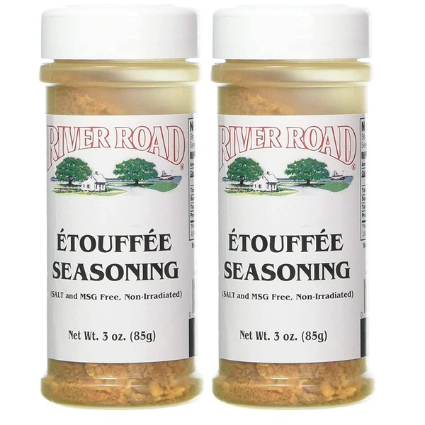 River Road Etouffee Seasoning, 3 Ounces - Pack of Two Shakers (No Salt, No MSG, All Natural Ingredients)