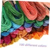 TEHAUX 100pcs Embroidery Floss Embroidery Thread Bobbins Cotton Strings for