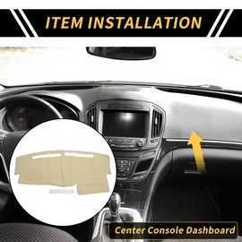 REPAIROCK Dash Cover for Nissan Titan 2004-2012 Dash Board Mat Non-Slip Dash Cover Mat Polyester Center Console Dashboard Cover Pad Carpet Beige