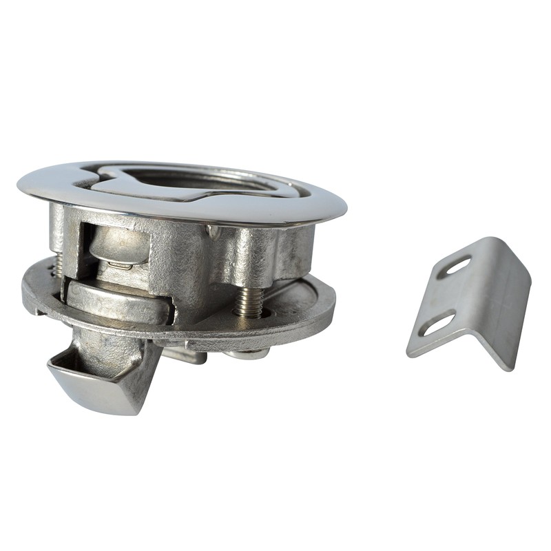 Amarine Made 2" Flush Pull Slam Latch Stainless Steel Round