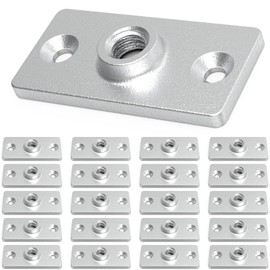 Fixirons 20 Pcs Ceiling Flange Hangers for 1/2 in. Threaded Rod DIY Plumbing, Industrial Decor Project, Galvanized Ceiling Flange Hanger Plate