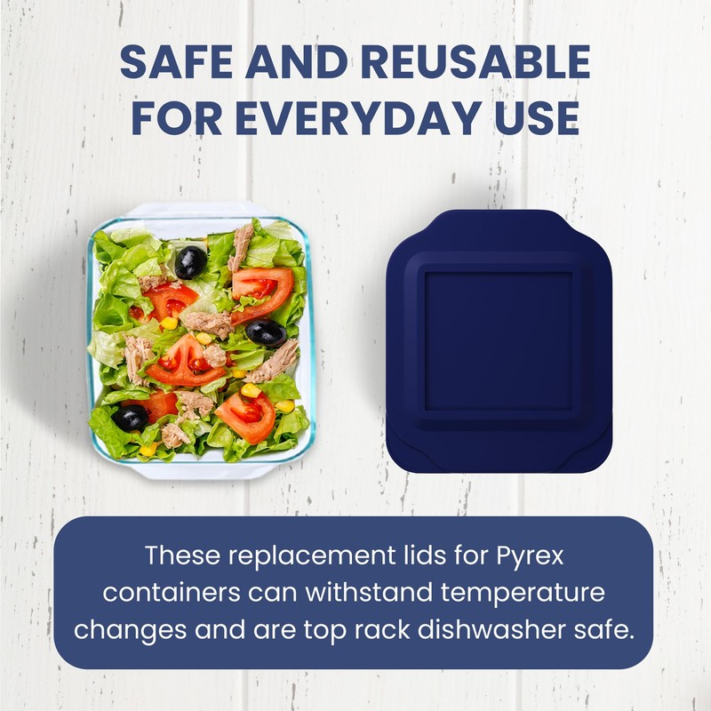 MRX Solutions Replacement Lid Cover for Pyrex 2-QT 8"x8"Glass Baking