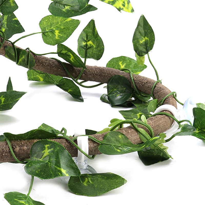 Reptile Climbing Branch Flexible Jungle 3.28ft Rattan 1Pc Vine(3.28ft Rattan+Scindapsus