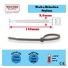 Cable Ties Silver Pack of 100 100 x 2.5 Nylon